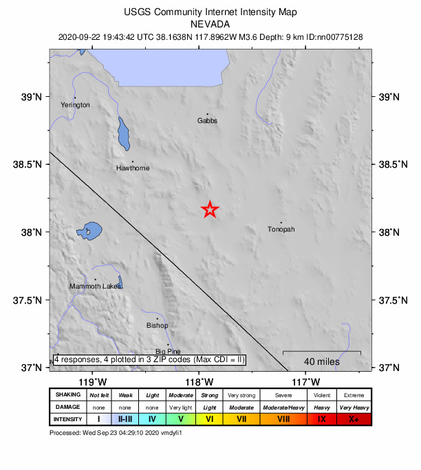 Did You Feel It? map: shaking reported by the public