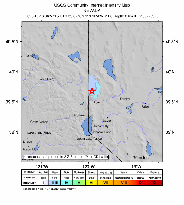 Did You Feel It? map: shaking reported by the public