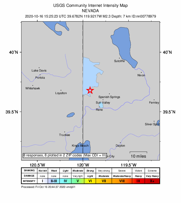 Did You Feel It? map: shaking reported by the public