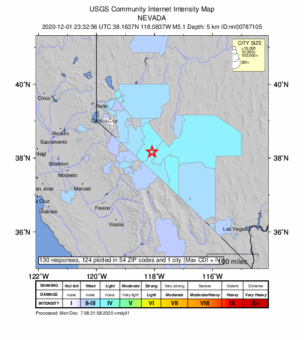 Did You Feel It? map: shaking reported by the public