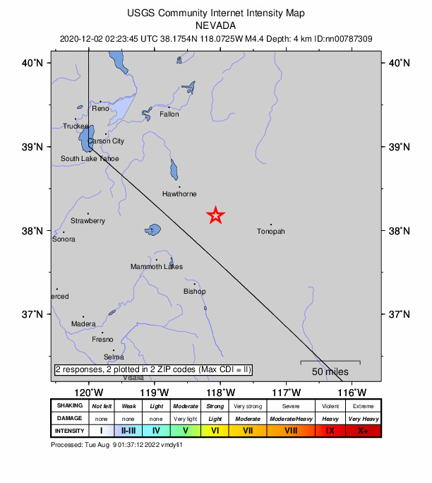 Did You Feel It? map: shaking reported by the public