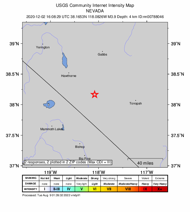 Did You Feel It? map: shaking reported by the public