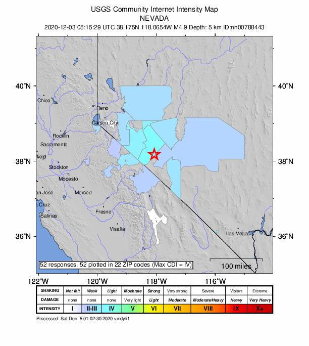 Did You Feel It? map: shaking reported by the public