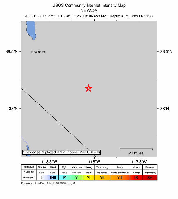 Did You Feel It? map: shaking reported by the public