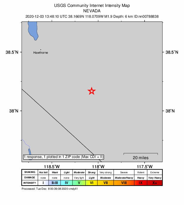 Did You Feel It? map: shaking reported by the public
