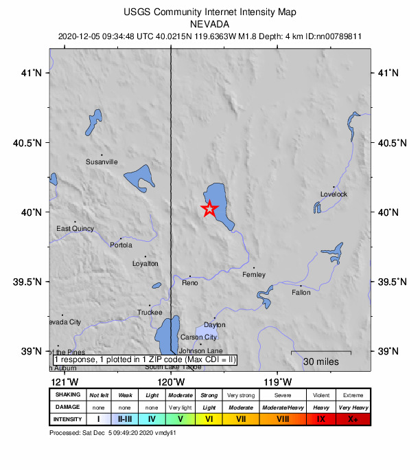 Did You Feel It? map: shaking reported by the public