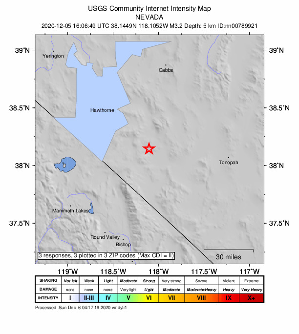Did You Feel It? map: shaking reported by the public