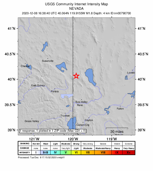 Did You Feel It? map: shaking reported by the public