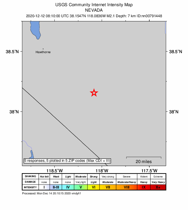 Did You Feel It? map: shaking reported by the public
