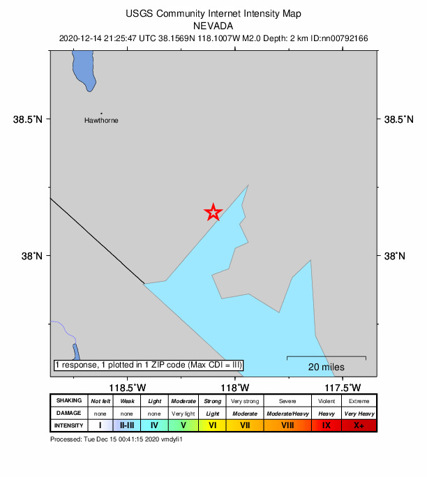 Did You Feel It? map: shaking reported by the public
