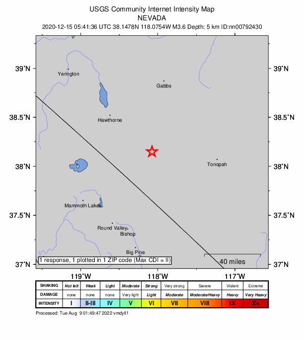 Did You Feel It? map: shaking reported by the public