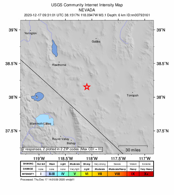 Did You Feel It? map: shaking reported by the public