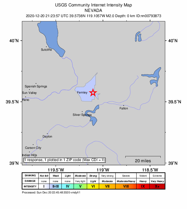 Did You Feel It? map: shaking reported by the public