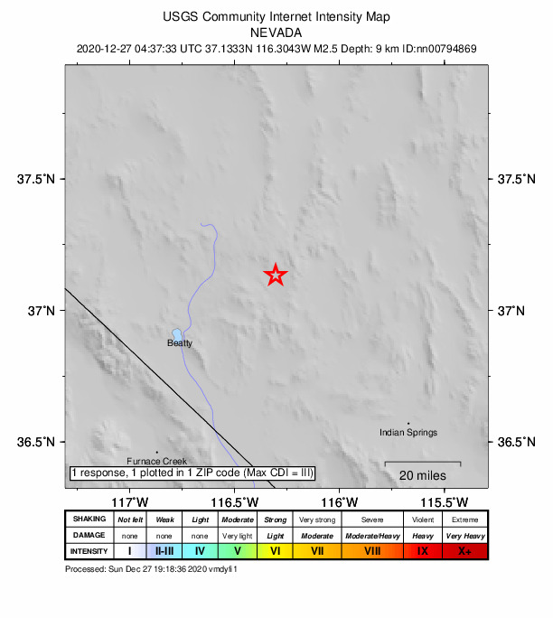 Did You Feel It? map: shaking reported by the public