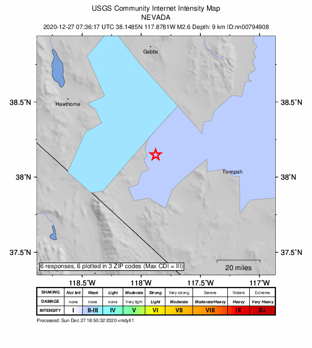 Did You Feel It? map: shaking reported by the public