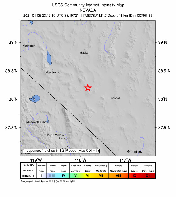 Did You Feel It? map: shaking reported by the public