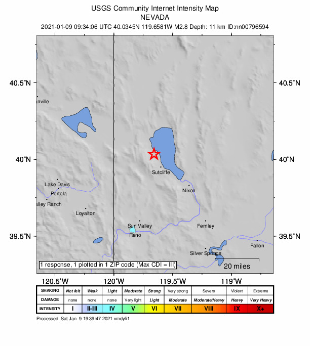 Did You Feel It? map: shaking reported by the public