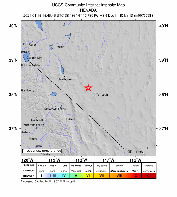 Did You Feel It? map: shaking reported by the public