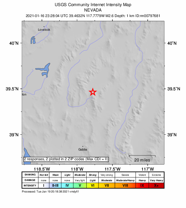 Did You Feel It? map: shaking reported by the public
