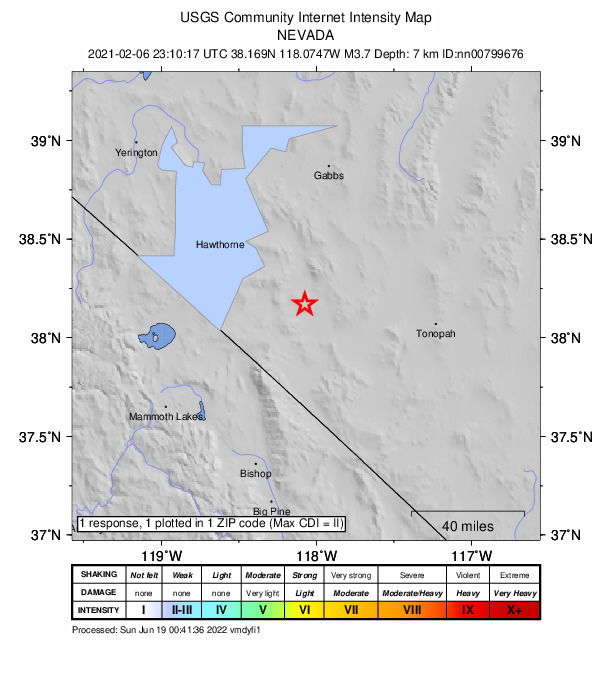 Did You Feel It? map: shaking reported by the public