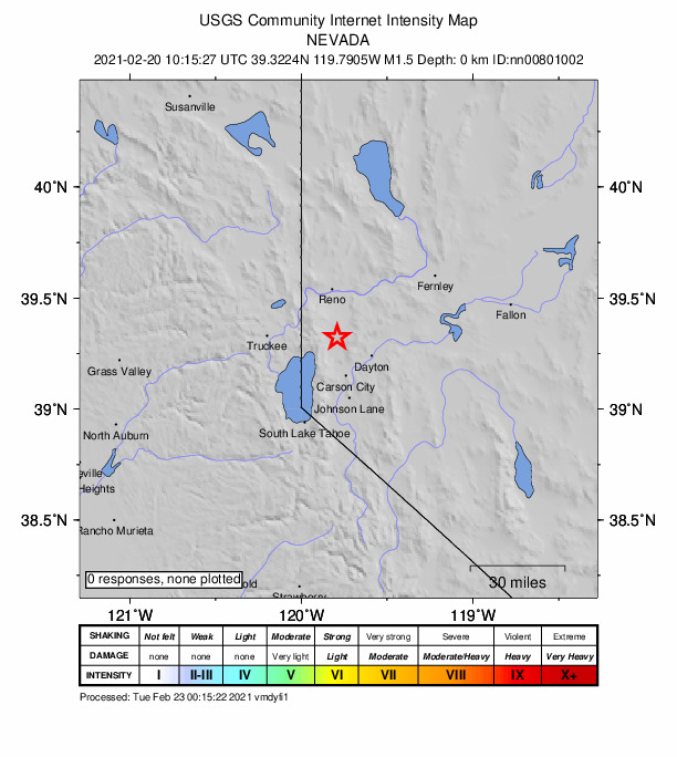 Did You Feel It? map: shaking reported by the public