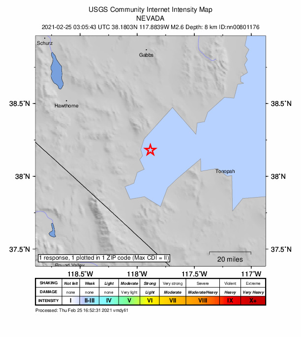 Did You Feel It? map: shaking reported by the public