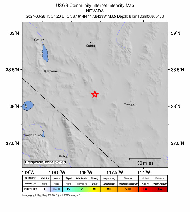 Did You Feel It? map: shaking reported by the public