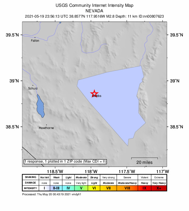 Did You Feel It? map: shaking reported by the public