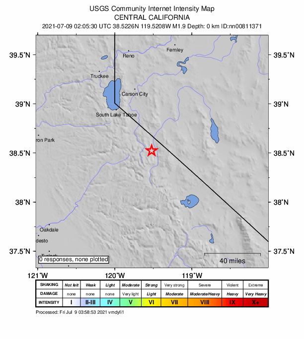 Did You Feel It? map: shaking reported by the public