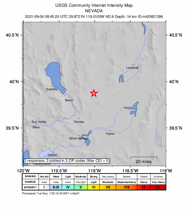 Did You Feel It? map: shaking reported by the public