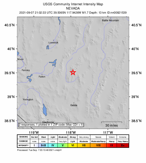 Did You Feel It? map: shaking reported by the public