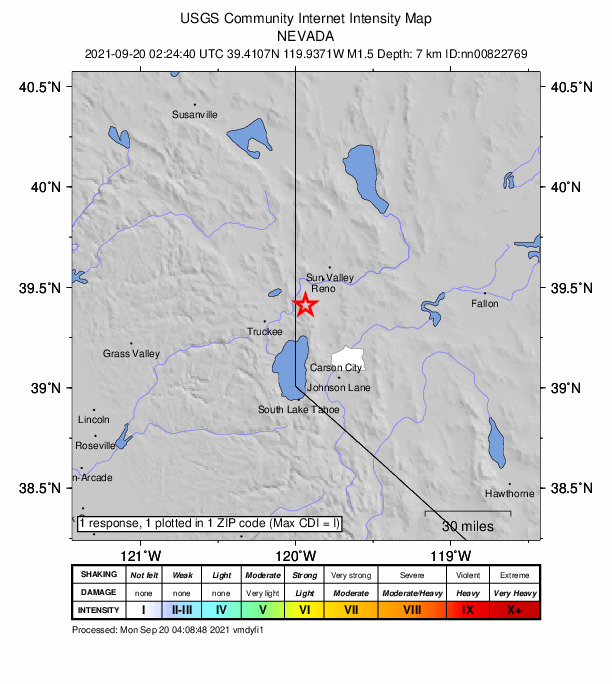 Did You Feel It? map: shaking reported by the public