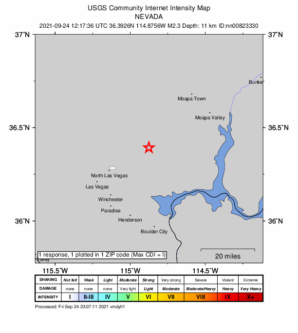 Did You Feel It? map: shaking reported by the public