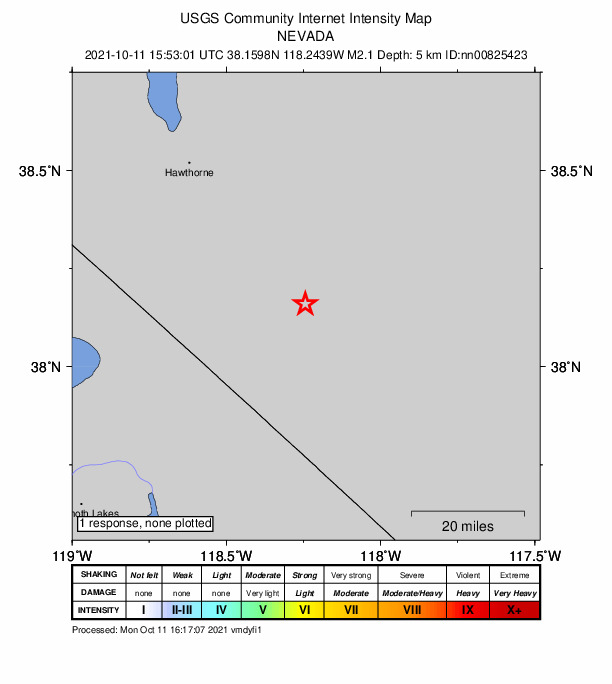 Did You Feel It? map: shaking reported by the public