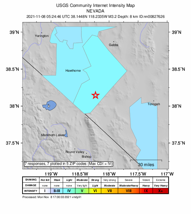 Did You Feel It? map: shaking reported by the public