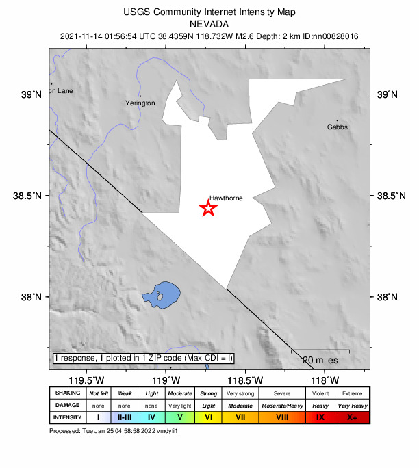 Did You Feel It? map: shaking reported by the public