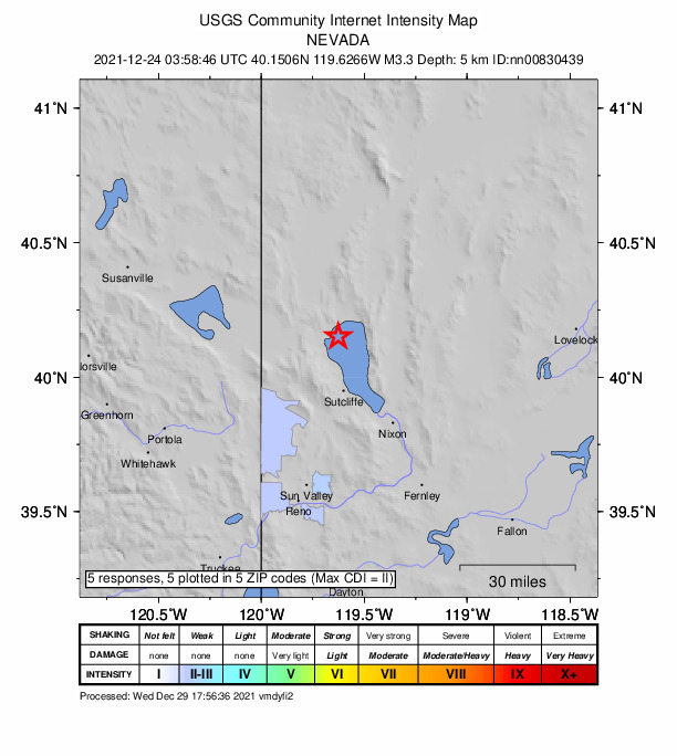 Did You Feel It? map: shaking reported by the public