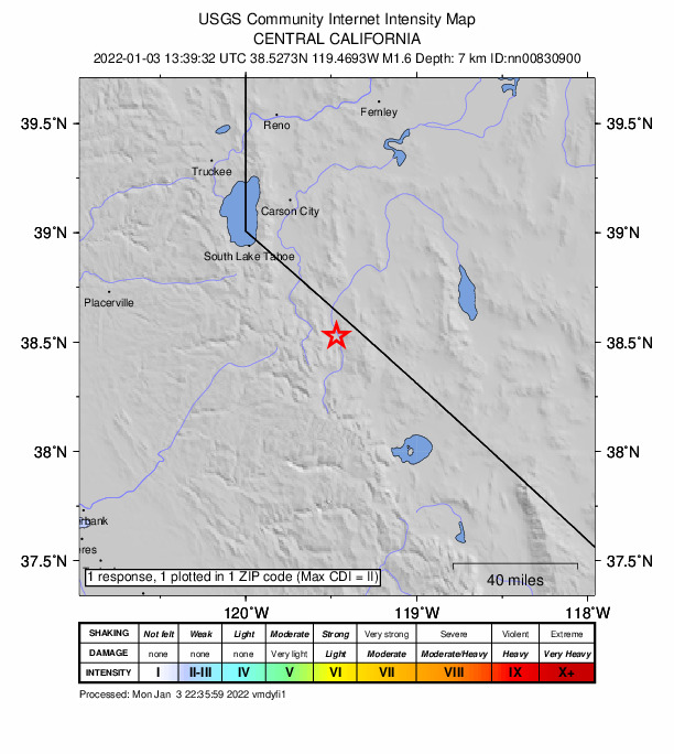 Did You Feel It? map: shaking reported by the public