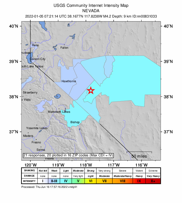 Did You Feel It? map: shaking reported by the public