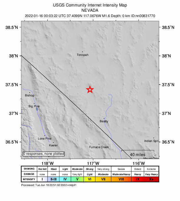 Did You Feel It? map: shaking reported by the public