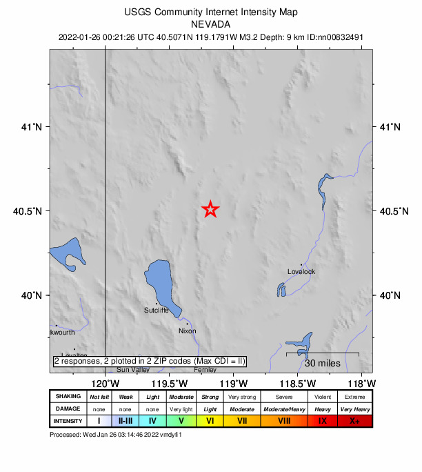 Did You Feel It? map: shaking reported by the public