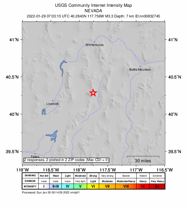 Did You Feel It? map: shaking reported by the public