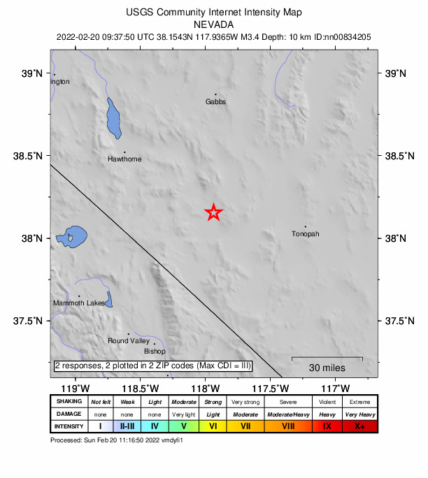 Did You Feel It? map: shaking reported by the public