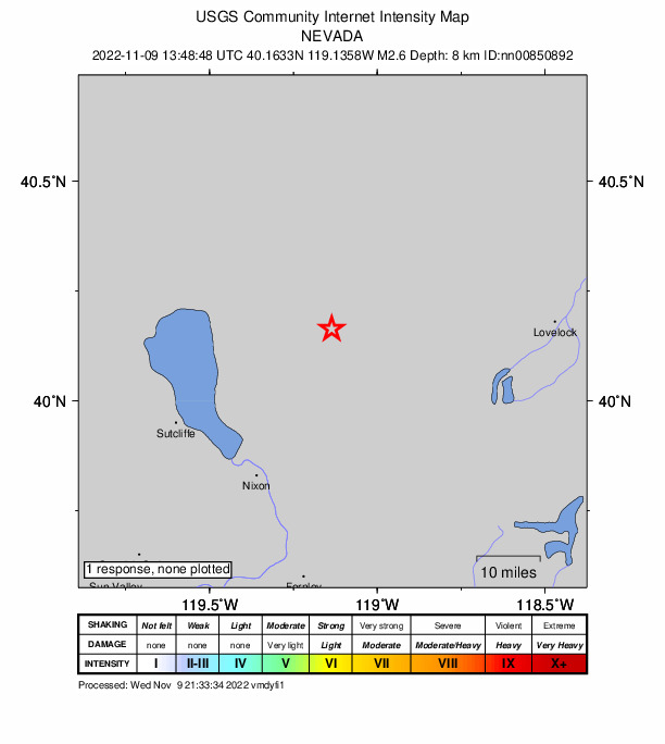 Did You Feel It? map: shaking reported by the public