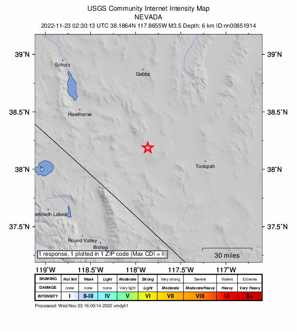 Did You Feel It? map: shaking reported by the public