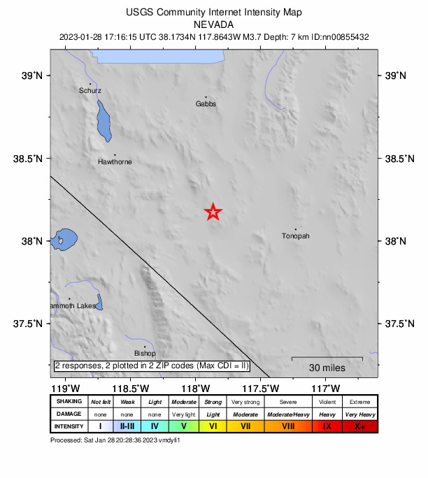 Did You Feel It? map: shaking reported by the public