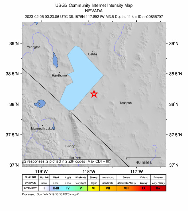 Did You Feel It? map: shaking reported by the public