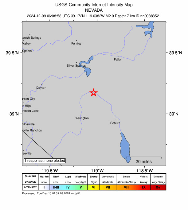 Did You Feel It? map: shaking reported by the public