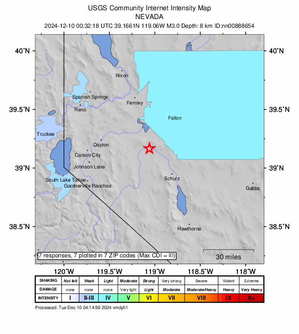 Did You Feel It? map: shaking reported by the public