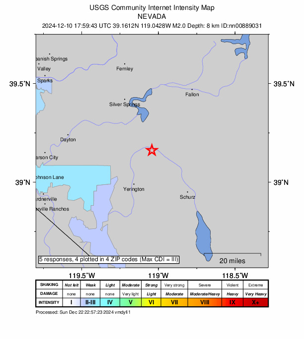 Did You Feel It? map: shaking reported by the public